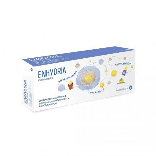 Epsilon Health Enhydria Συμπλήρωμα διατροφής με γεύση cola-λεμόνι, 6 φακελίσκοι/15ml